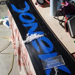 Base cleaning and wax prep   Custom Snowboards