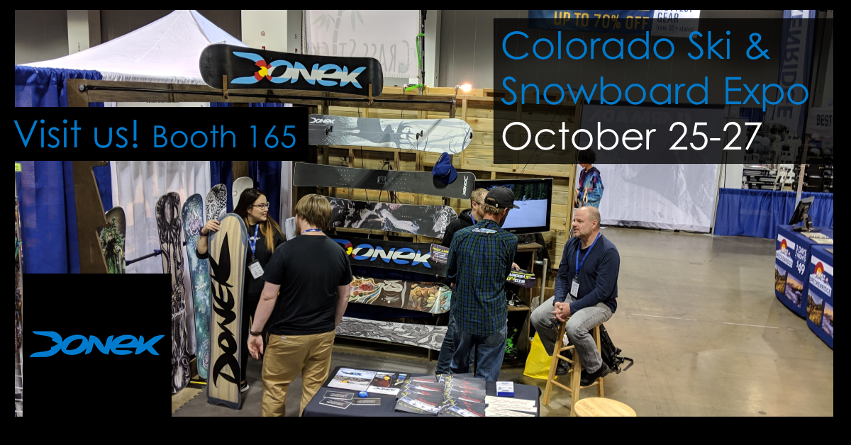 Donek custom snowboards at the Colorado Ski and snowboard show