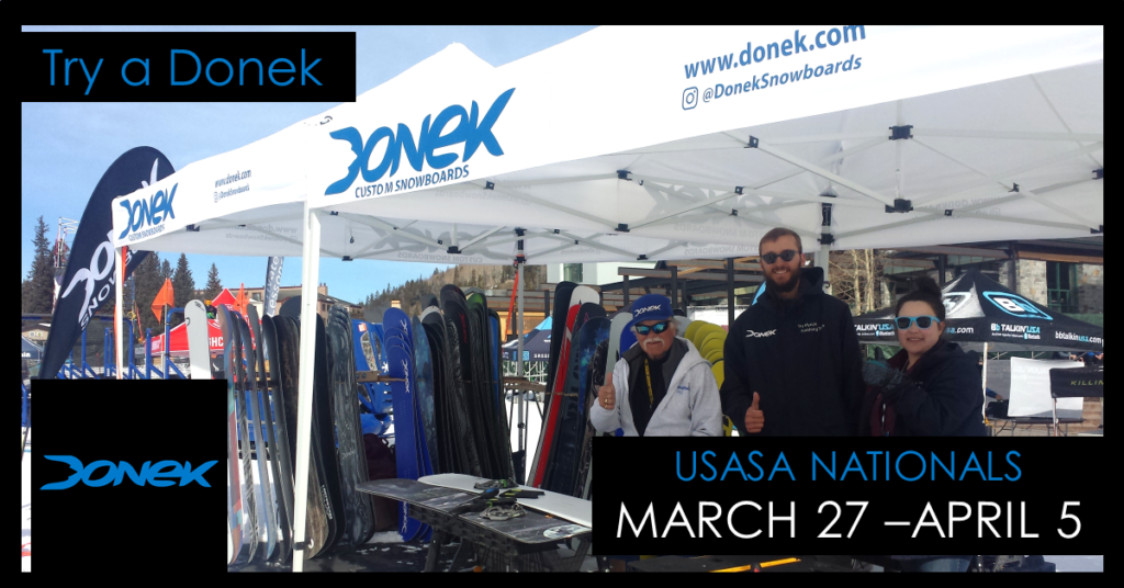 Donek Snowboards at USASA Natonals